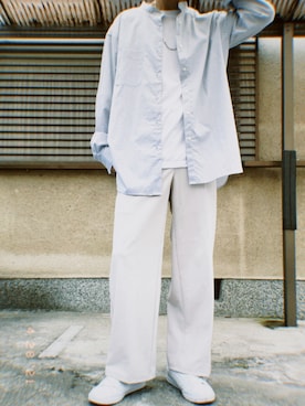 「UNIQLO（ユニクロ）のアイテム（シャツ/ブラウス、グレー系）」を使った、kajilabo0821さん（メンズ・175cm）の春コーディネート