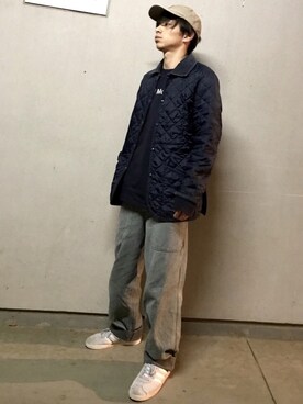 「LAVENHAM（ラベンハム）のアイテム（ブルゾン）」を使った、(Kito) さん（メンズ・171cm）の冬コーディネート