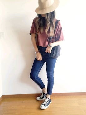 「Daniel Wellington（ダニエルウェリントン）のアイテム」を使った、yukinxさん（レディース・157cm）の夏コーディネート