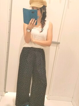 「Daniel Wellington（ダニエルウェリントン）の【Daniel Wellington】レザーバンド３６ＭＭ（アナログ腕時計）」を使った、yukinxさん（レディース・157cm）の夏コーディネート