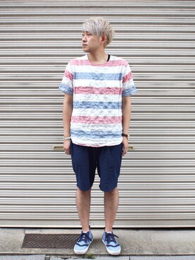 「nonnative（ノンネイティブ）のアイテム（アクセサリー）」を使った、Valleyシノハラさん（メンズ・173cm）の夏コーディネート