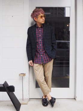 「nonnative（ノンネイティブ）のアイテム（ジャケット/アウター）」を使った、Valleyシノハラさん（メンズ・173cm）の春コーディネート