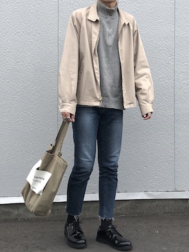 「韓国」｜「アイテム（その他アウター）」を使った、hさん（メンズ・175cm）の春コーディネート