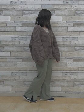 「coca（coca）（コカ）のアイテム（ジャケット/アウター、ブラウン系）」を使った、Mafuさん（レディース・154cm）の冬コーディネート