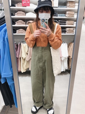 「アイテム（オールインワン・サロペット）」を使った、chankanaさん（レディース・155cm）の春コーディネート