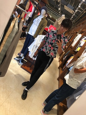 「Blue Standard （ブルースタンダード）のアイテム（トップス）」を使った、カッキーさん（メンズ・175cm）の夏コーディネート