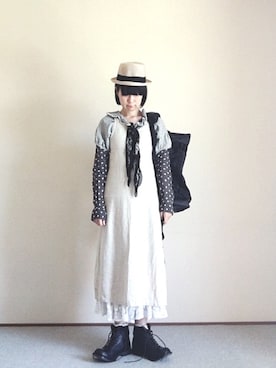 「黒リュック」｜「アイテム（財布/小物）」を使った、ぺんぺんさん（レディース・168cm）の春コーディネート