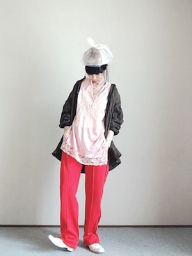 「アイテム（ルームウェア）」を使った、ぺんぺんさん（レディース・168cm）の春コーディネート