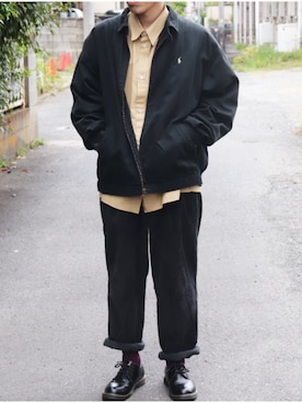 「Dr. Martens（ドクターマーチン）のDr.Martens / ドクターマーチン 1461 3EYE GIBSON SHOE 3ホール ギブソン シューズ ブーツ（ブーツ）」を使った、tonoさん（メンズ・175cm）の春コーディネート