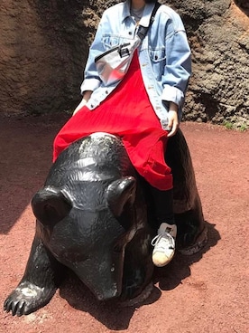 「アイテム（ボディバッグ/ウエストポーチ、シルバー系）」を使った、neneさん（レディース・153cm）の夏コーディネート