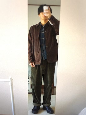 「Blundstone（ブランドストーン）のBlundstone/ブランドストーン　ｻｲﾄﾞｺﾞｱﾌﾞｰﾂ Men's（ブーツ）」を使った、もっさん（メンズ・174cm）の秋コーディネート