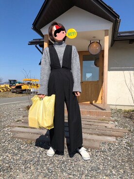 「fifth（フィフス）のアイテム（つなぎ/オールインワン）」を使った、ソシーさん（レディース・160cm）の冬コーディネート