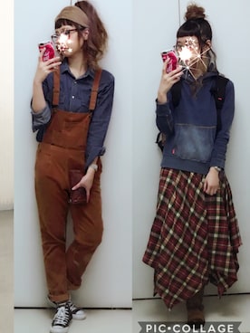 「デニムシャツ」｜adaaajoさん（レディース・166cm）の冬コーディネート