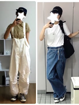 「シュプリーム」｜「アイテム（オールインワン・サロペット）」を使った、adaaajoさん（レディース・166cm）の夏コーディネート