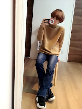 「FIG&VIPER（フィグアンドバイパー）のアイテム（スニーカー）」を使った、adaaajoさん（レディース・166cm）の春コーディネート