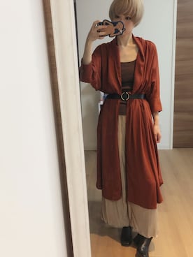 「OSMOSIS（オズモーシス）のアイテム（シャツワンピース）」を使った、adaaajoさん（レディース・166cm）の春コーディネート