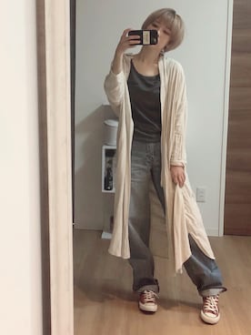 「OSMOSIS（オズモーシス）のアイテム（シャツワンピース）」を使った、adaaajoさん（レディース・165cm）の夏コーディネート