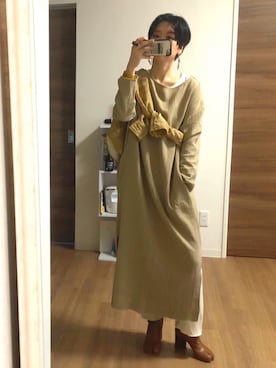 「メゾンマルジェラ」｜「アイテム（ワンピース/ドレス）」を使った、adaaajoさん（レディース・166cm）の春コーディネート