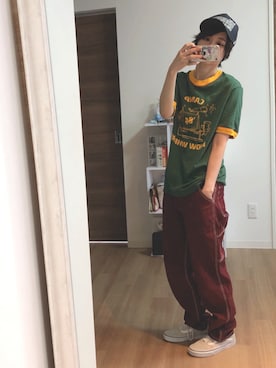 「kolor（カラー）のアイテム（帽子）」を使った、adaaajoさん（レディース・166cm）の夏コーディネート