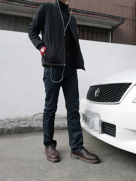 「Levis」｜「アイテム（ブルゾン）」を使った、Taroistさん（メンズ・178cm）の冬コーディネート