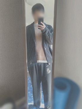 「improves（インプローブス）のアイテム（セットアップ）」を使った、気まぐれy.hさん（メンズ・165cm）の冬コーディネート