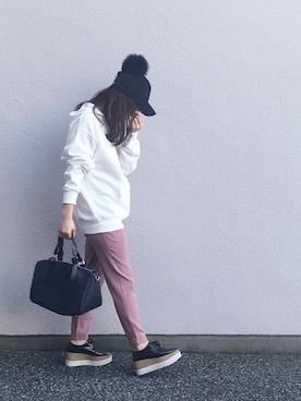 「ボストンバッグ」｜まちゃさん（レディース・159cm）の春コーディネート
