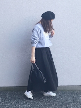 「Ungrid（アングリッド）のアイテム（スウェット）」を使った、まちゃさん（レディース・159cm）の春コーディネート