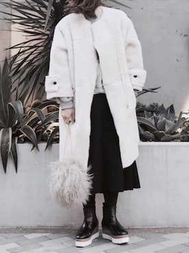 「DONOBAN（ドノバン）のアイテム」を使った、まちゃさん（レディース・157cm）の冬コーディネート