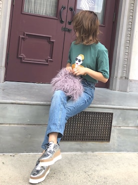 「アイテム（ドレスシューズ）」を使った、まちゃさん（レディース・157cm）の秋コーディネート