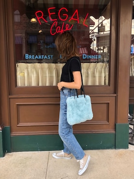 「ハイウエストデニム」｜まちゃさん（レディース・157cm）の秋コーディネート