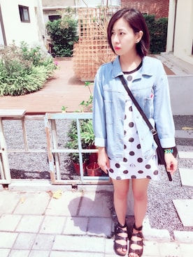 「LOVFEE（ラッフィ）のアイテム（ジャケット/アウター）」を使った、Yi  Linさん（レディース・160cm）の秋コーディネート