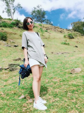 「Lulus（-）のアイテム（パンツ）」を使った、Yi  Linさん（レディース・160cm）の秋コーディネート