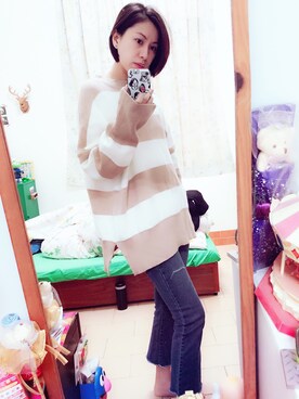 「Lulus（-）のアイテム（トップス）」を使った、Yi  Linさん（レディース・160cm）の冬コーディネート