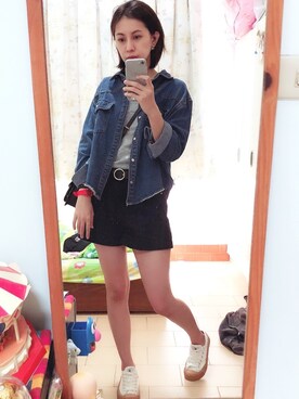 「Lulus（-）のアイテム（パンツ）」を使った、Yi  Linさん（レディース・160cm）の秋コーディネート