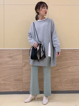 「アイテム（ヘアゴム）」を使った、ちゃんおのさん（レディース・166cm・20代）の冬コーディネート