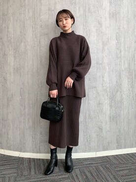 ちゃんおのさん（レディース・166cm）の冬コーディネート
