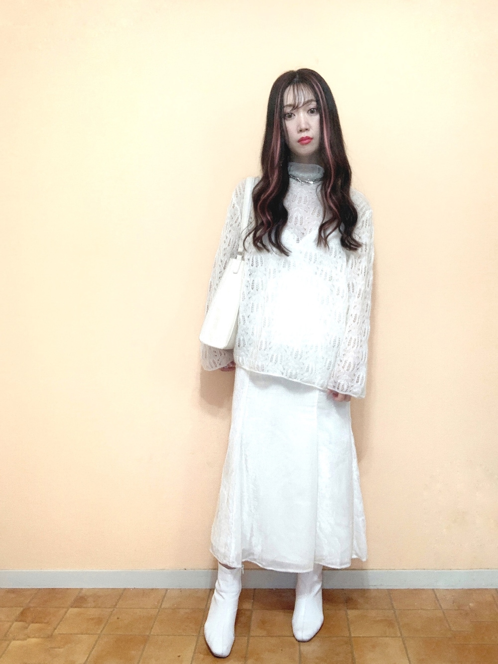 MERCURYDUO - モヘヤルーズタートルニット【長袖】インナー付き MERCURYDUO モヘヤルーズタートルニット（ブラウン