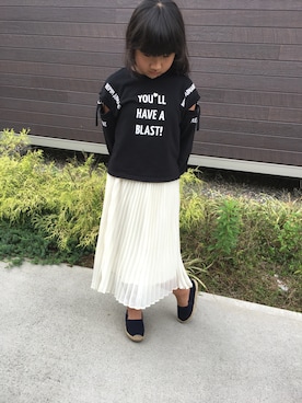 「アイテム（スウェット）」を使った、Kan*nA❤︎さん（キッズ・130cm）の秋コーディネート