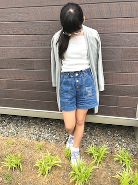 「レーストップス」｜Kan*nA❤︎さん（キッズ・150cm）の春コーディネート