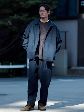 「JOURNAL STANDARD（ジャーナルスタンダード）のアイテム（ブルゾン）」を使った、松下 和貴さん（メンズ・177cm）の冬コーディネート