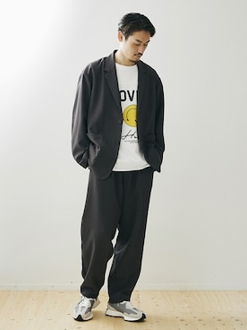 「JOURNAL STANDARD（ジャーナルスタンダード）のアイテム（セットアップ）」を使った、松下 和貴さん（メンズ・177cm）の春コーディネート
