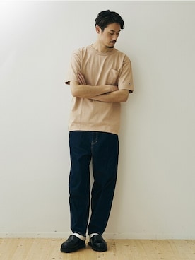 「BENCH（ベンチ）のアイテム」を使った、松下 和貴さん（メンズ・177cm）の春コーディネート