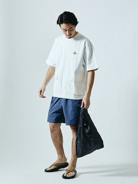 「OOFOS(ウーフォス)のアイテム」を使った、松下 和貴さん(メンズ・177cm)の春コーディネート