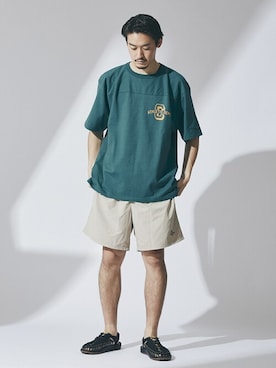 「KEEN（キーン）のアイテム（シューズ）」を使った、松下 和貴さん（メンズ・177cm）の夏コーディネート
