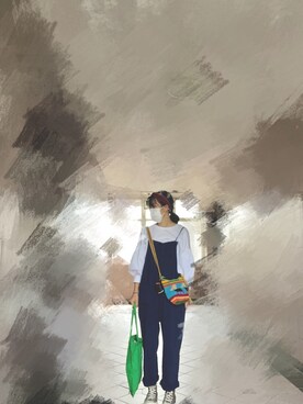 「MONKI（モンキ）のアイテム（オールインワン・サロペット）」を使った、Winky さん（レディース・150cm）の春コーディネート