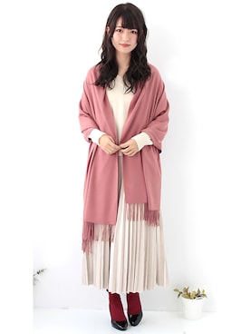 「ストールアレンジ」｜LALABoutiqueさん（レディース・160cm）の冬コーディネート
