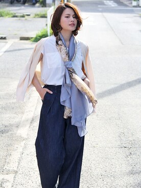 「LALA（ララ）のアイテム」を使った、LALABoutiqueさん（レディース・160cm）の春コーディネート