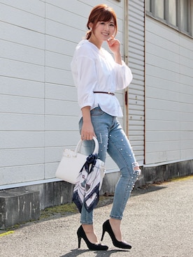 「LALA（ララ）のアイテム」を使った、LALABoutiqueさん（レディース・160cm）の春コーディネート