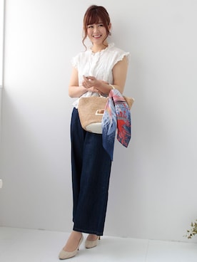 「LALA（ララ）のアイテム」を使った、LALABoutiqueさん（レディース・160cm）の春コーディネート
