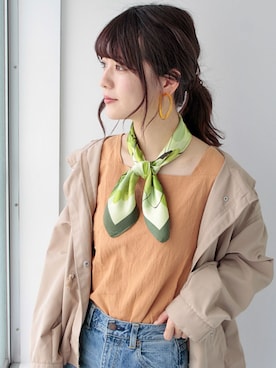 「日焼け対策」｜「アイテム（財布/小物）」を使った、LALABoutiqueさん（レディース・160cm）の春コーディネート
